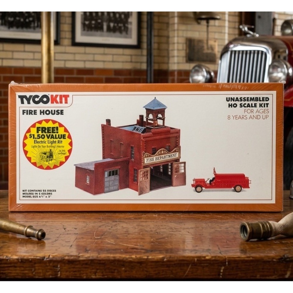 Tyco 7789 HO Scale Fire House Kit #7789B Brand New Sealed